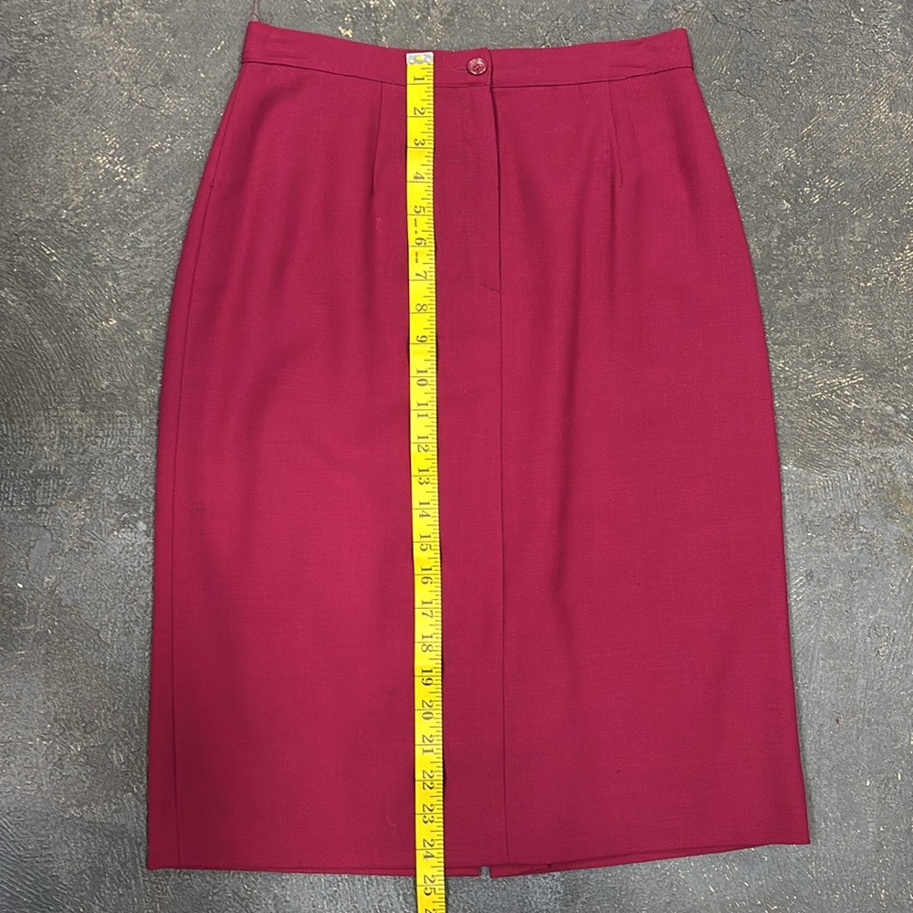 Kasper & Company Maroon Secretary Skirt (14701721) - Picture 4 of 8